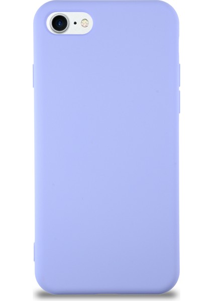 Apple iPhone Se 2020 Kapak Içi Kadife Lansman Silikon Kılıf - Lila