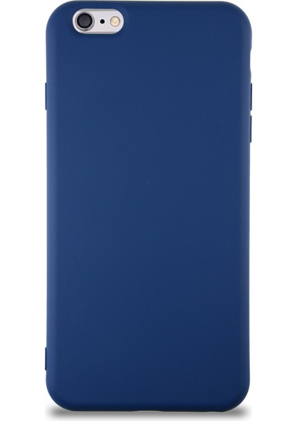 Apple iPhone 6 Plus Kapak Içi Kadife Lansman Silikon Kılıf - Lacivert