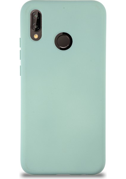 Huawei P20 Lite Kapak Içi Kadife Lansman Silikon Kılıf - Turkuaz