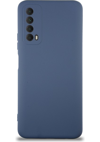 Huawei P Smart 2021 Kapak Içi Kadife Kamera Korumalı Lansman Silikon Kılıf - Petrol Mavisi