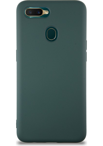 Oppo Ax7 Kapak Içi Kadife Lansman Silikon Kılıf - Yeşil
