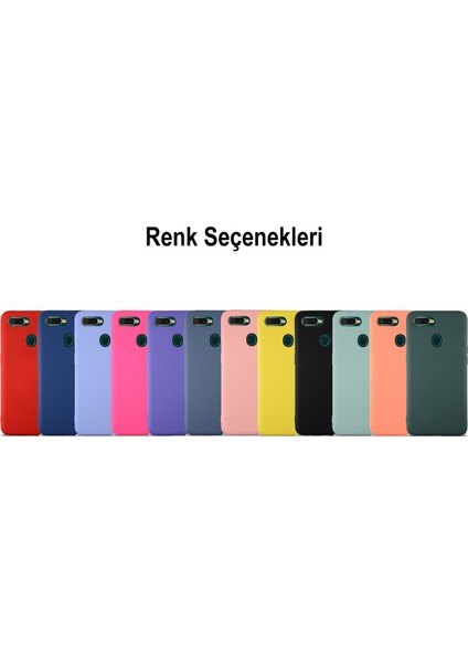 Oppo Ax7 Kapak Içi Kadife Lansman Silikon Kılıf - Yeşil