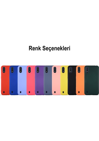 Samsung Galaxy A01 Kapak Içi Kadife Lansman Silikon Kılıf - Petrol Mavisi indirimleri