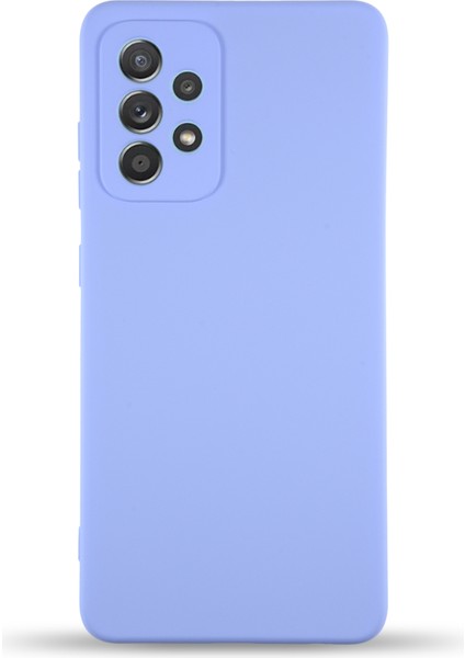 Samsung Galaxy A72 Kapak Içi Kadife Kamera Korumalı Lansman Silikon Kılıf - Lila
