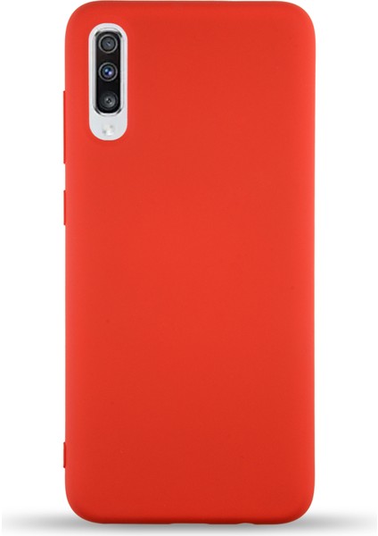 Samsung Galaxy A70 Kapak Içi Kadife Lansman Silikon Kılıf - Kırmızı