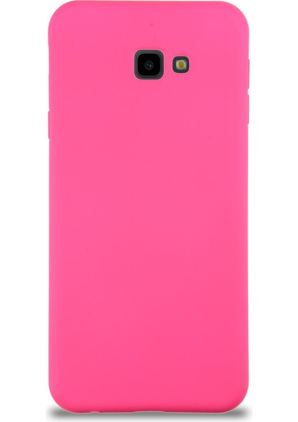Samsung Galaxy J4 Plus Kapak Içi Kadife Lansman Silikon Kılıf - Neon Pembe