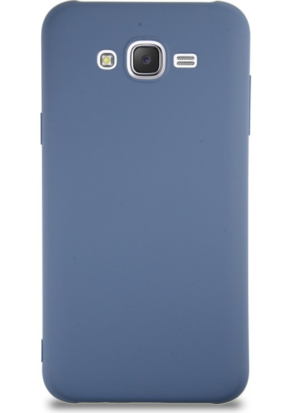 Samsung Galaxy J7 Kapak Içi Kadife Lansman Silikon Kılıf - Petrol Mavisi