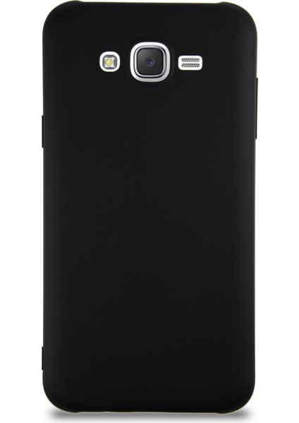 Samsung Galaxy J7 Core Kapak Içi Kadife Lansman Silikon Kılıf - Siyah