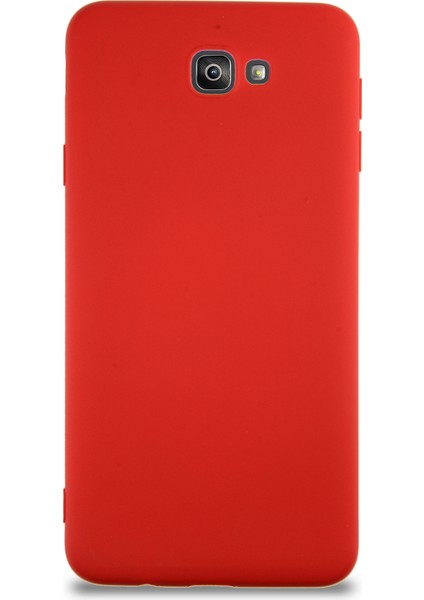 Samsung Galaxy J7 Prime 2 Kapak Içi Kadife Lansman Silikon Kılıf - Kırmızı