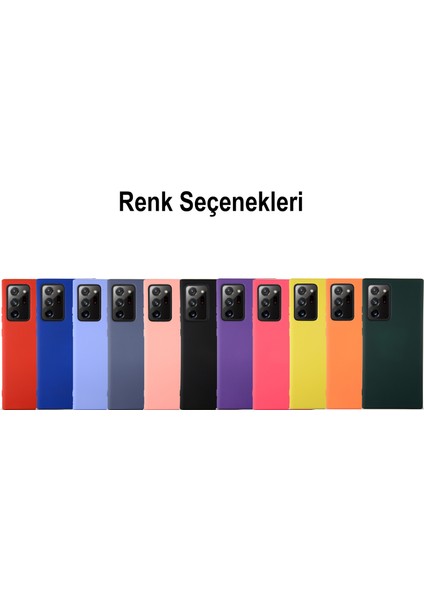 Samsung Galaxy Note 20 Ultra Kapak Içi Kadife Lansman Silikon Kılıf - Neon Pembe indirimleri