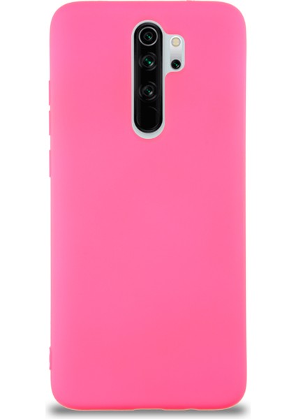 Xiaomi Redmi Note 8 Pro Kapak Içi Kadife Lansman Silikon Kılıf - Neon Pembe