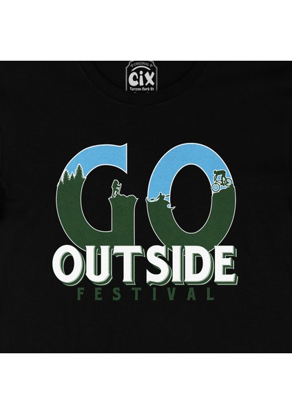 Outside Festival Siyah T-Shirt fiyatları
