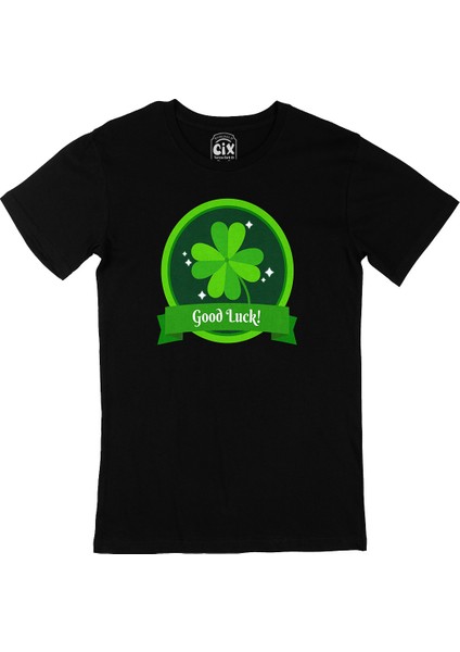 Good Luck St Patricks Siyah T-Shirt