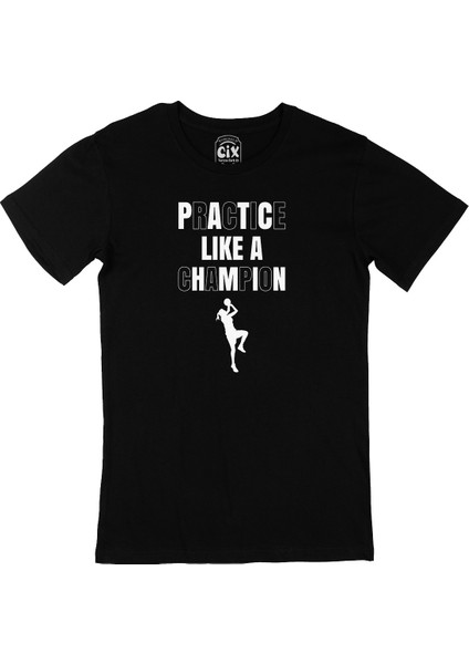 Basketbolcu Kız Siyah T-Shirt