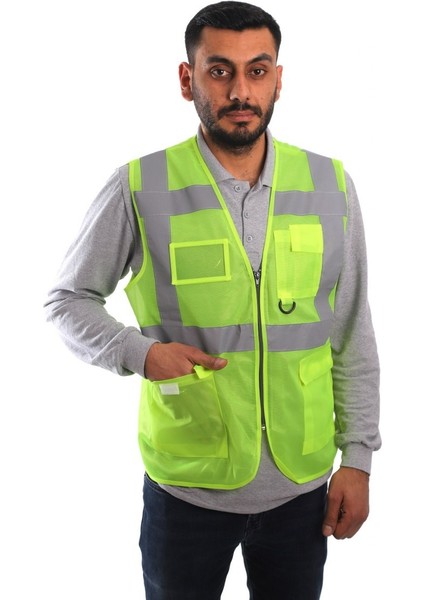 Eserıs Mühendis Tipi Ikaz Yeleği Sarı