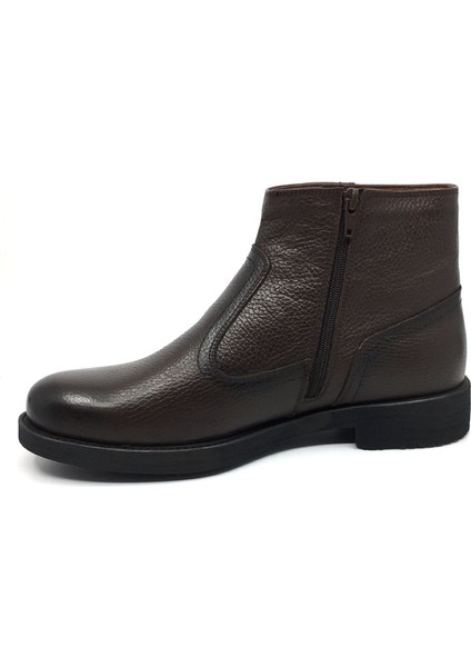 %100 Hakiki Deri Erkek Içi Kürklü Kışlık Günlük Fermuarlı Bot 40-46 41 Kahverengi modelleri