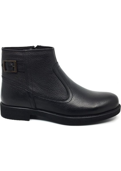 %100 Hakiki Deri Erkek Içi Kürklü Kışlık Günlük Fermuarlı Bot 40-46 43 Siyah fiyatları