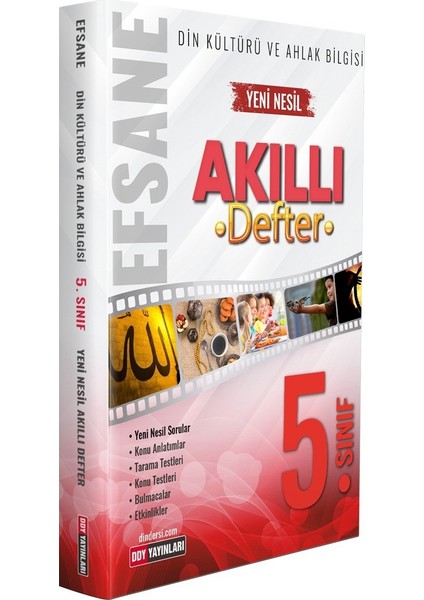 Ddy Yayınları Ddy 5.sınıf Din Kültürü ve Ahlak Bilgisi Efsane Akıllı Defter