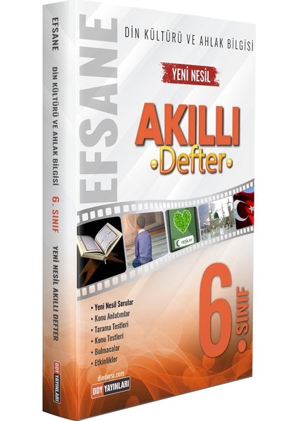 Ddy Yayınları Ddy 6.sınıf Din Kültürü ve Ahlak Bilgisi Efsane Akıllı Defter