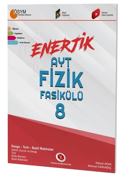 Karaağaç Yayınları Enerjik Fizik Fasikülleri-8 Kuvvet-Tork-Denge