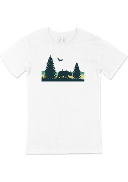 Yürüyen Vahşi Ayı Tişört