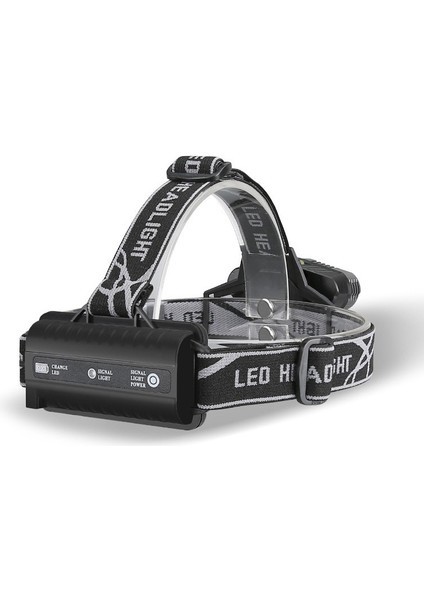 LED Işıklı Uzun Menzilli Yüksek Güçlü USB Şarjlı Kafa Lambası (Yurt Dışından)