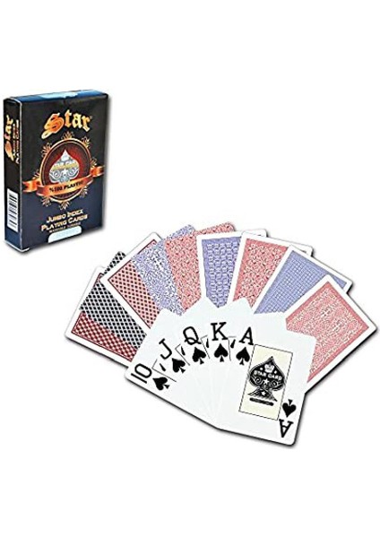 Poker Kartı %100 Plastik Jumbo Indeks 2li 1033296