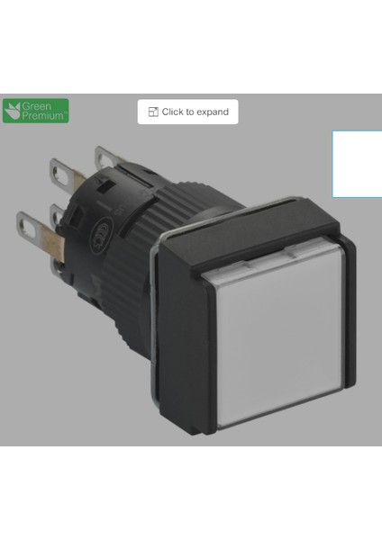 Kare Cnc Buton Beyaz Işıklı 24V 1na