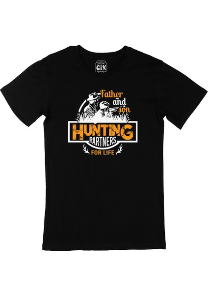 Baba Oğul Avcılık Siyah T-Shirt