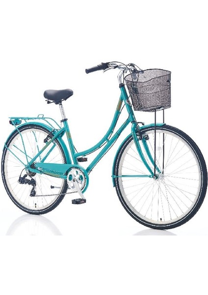 Nobilis 1.0 Bayan Şehir Bisikleti 490H V 28 Jant 7 Vites Turkuaz Kahve