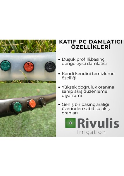 Mgf Plast Johndeere(Rivulis) Ithal Katif Basınç Ayarlı Damlatıcı Meme (100 Adet)