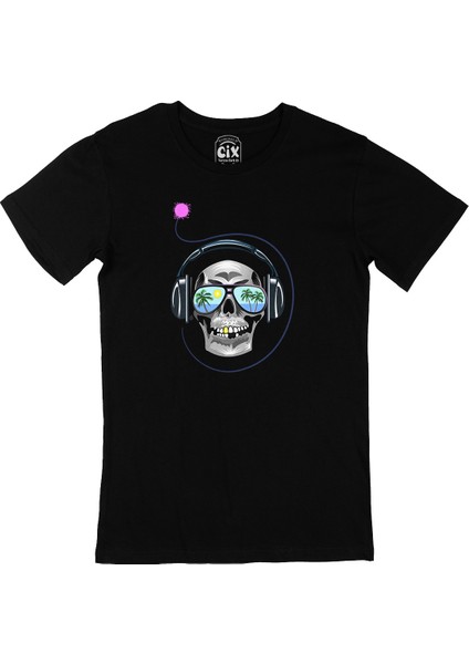 Müzisyen Kuru Kafa Siyah T-Shirt