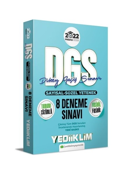 ALES 2022 Prestij Serisi Tamamı Çözümlü 8 Fasikül Deneme