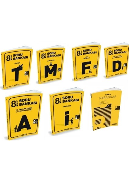 8. Sınıf Soru Bankası Seti-7 Kitap