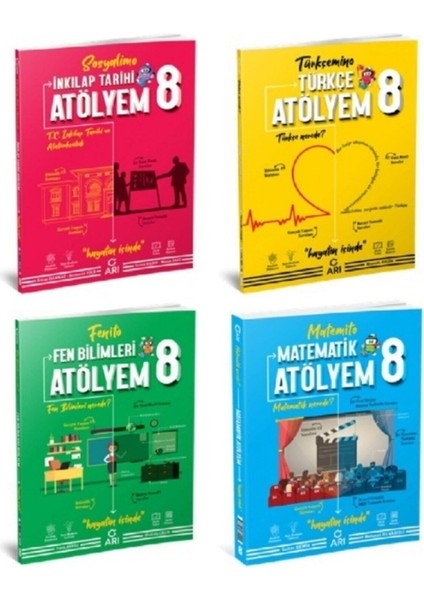 Arı Yayıncılık 8.Sınıf Akıllı Atölyem Seti 4 Kitap