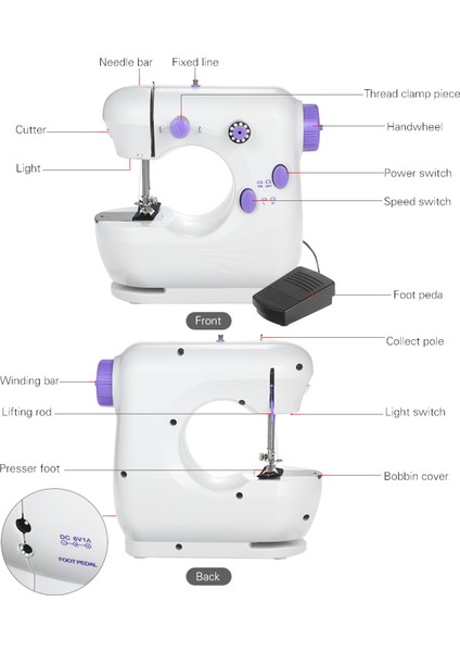 Elektrikli Mikro-Dikiş Mini Dikiş Makinesi (Yurt Dışından)