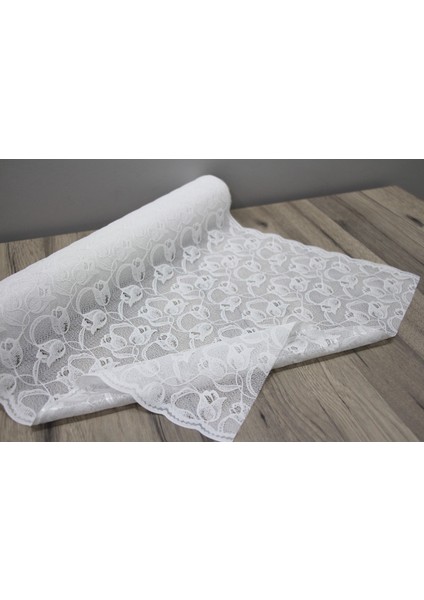 Pvc Dantel Kaymaz Raf Dolap ve Çekmece Örtüsü Dantel (50 cm x 5 Mt) - Lale 001