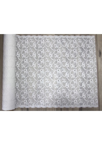 Pvc Dantel Kaymaz Raf Dolap ve Çekmece Örtüsü Dantel (50 cm x 5 Mt) - Lale 001
