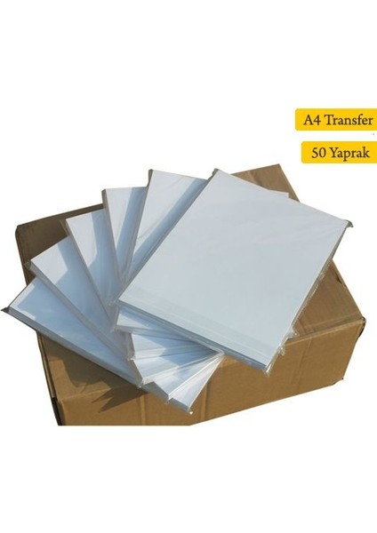 A4 Ithal Transfer Baskı Kağıdı Polyester Seramik Metal 50 Yaprak