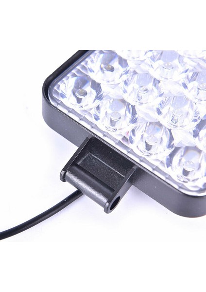 16 LED 48W Off Road Sis Farı Lambası Kare Gemi Tekne Slim 12V