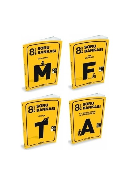 8. Sınıf Sayısal Soru Bankası Seti-4 Kitap