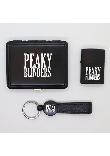Kişiye Özel Peaky Blinders Metal Tabaka, Zippo Çakmak ve Anahtarlık Seti