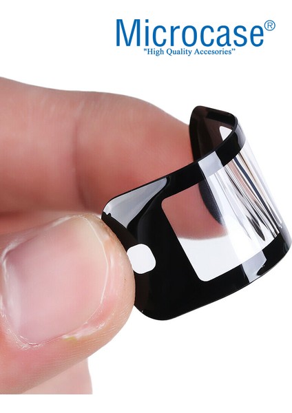 Samsung Galaxy Fit 2 Tam Kaplayan Kavisli Ekran Koruyucu 3D Pet Film - Siyah fırsatları