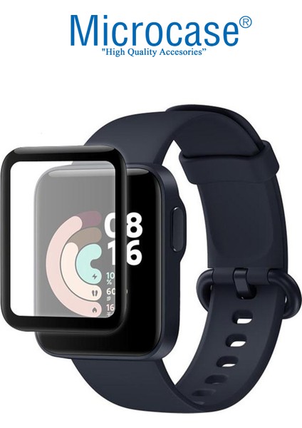 Xiaomi Mi Watch Lite Tam Kaplayan Kavisli Ekran Koruyucu 3D Pet Film - Siyah fiyatları