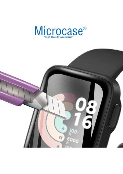 Xiaomi Mi Watch Lite Tam Kaplayan Kavisli Ekran Koruyucu 3D Pet Film - Siyah modelleri