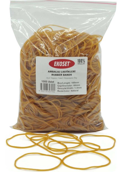 Kauçuk Paket Ambalaj Para Lastiği 100 mm 1000'LI