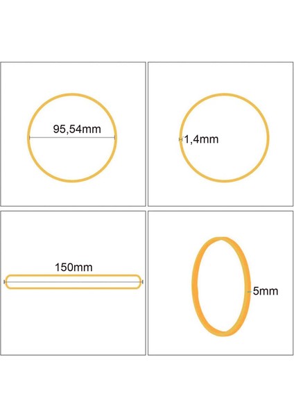 Geniş Kalın Kauçuk Paket Ambalaj Kasa Lastiği 150 x 5 mm 100'LÜ