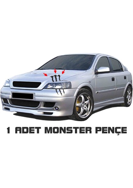 Opel Astra G Sticker Seti Sport Kapı Eşiği Monster Pençe Arma indirimleri