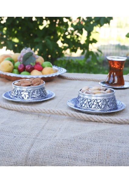 Tabaklı Oyma Nakışlı Çerezlik 2'li