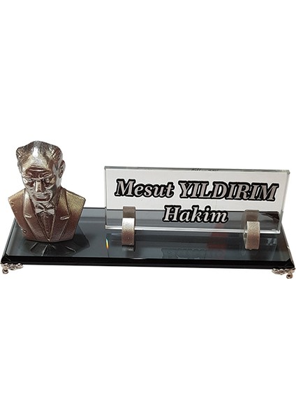 Masa Isimlik Büro Ofis Makam M534 Ata Silver